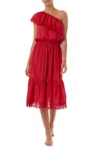 Women's Melissa Odabash Jo One-shoulder Cover-up Dress - Red