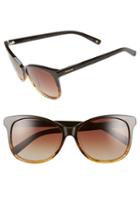 Women's Polaroid Eyewear 57mm Polarized Cat Eye Sunglasses - Brown Honey/ Brown Polarized