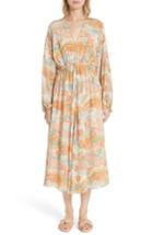 Women's Elizabeth And James Norma Floral Print Silk Dress - Brown