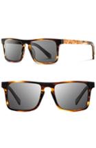 Men's Shwood 'govy' 52mm Wood Sunglasses - Tortoise/ Maple Burl/ Grey
