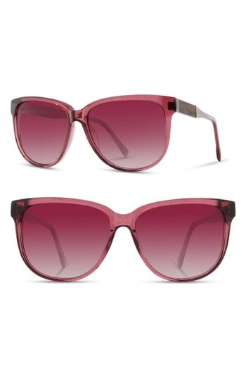 Women's Shwood 'mckenzie' 57mm Retro Sunglasses - Blossom/ Ebony/ Brown