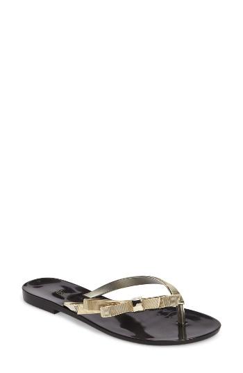 Women's Melissa Harmonic Chrome Flip Flop M - Black
