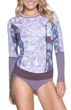 Women's Maaji Deep Blue Diver Rashguard - Purple