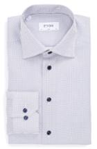 Men's Eton Slim Fit Dot Dress Shirt - White