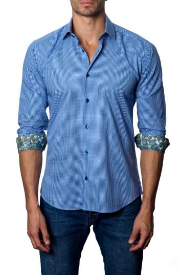 Men's Jared Lang Check Sport Shirt - Blue