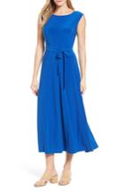 Women's Chaus Cap Sleeve Tie Waist Maxi Dress - Blue