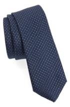 Men's Calibrate Knitex Solid Silk Tie, Size - Blue
