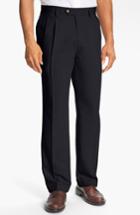 Men's Cutter & Buck Double Pleated Microfiber Pants X Unhemmed - Blue