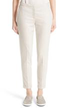 Women's Fabiana Filippi Cuffed Wool Ankle Pants Us / 44 It - White