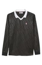 Men's Fila Carter Johnny Collar Long Sleeve Polo - Black