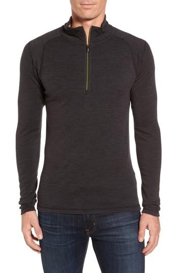 Men's Smartwool Merino 250 Base Layer Quarter Zip Pullover - Grey