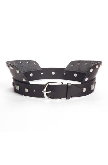Women's Isabel Marant Tricy Studded Leather Belt - Black
