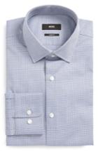 Men's Boss Sharp Fit Print Dress Shirt .5r - Grey