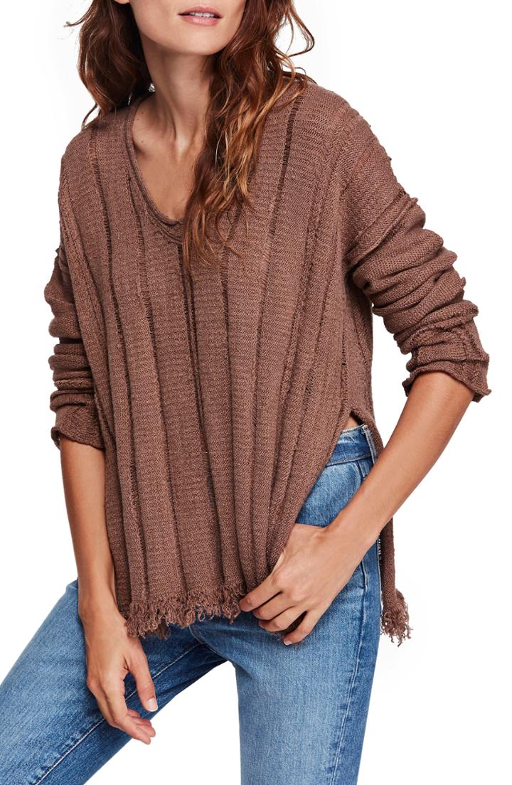 Women's Free People Ocean Drive Sweater - Brown