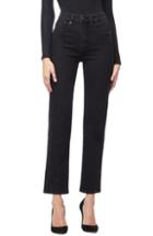Women's Good American Twist Seam Crop Straight Leg Jeans - Black