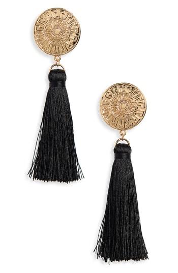 Women's Topshop Golden Coin Tassel Earrings