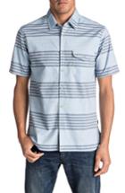 Men's Quiksilver Srut Box Stripe Woven Shirt - Blue