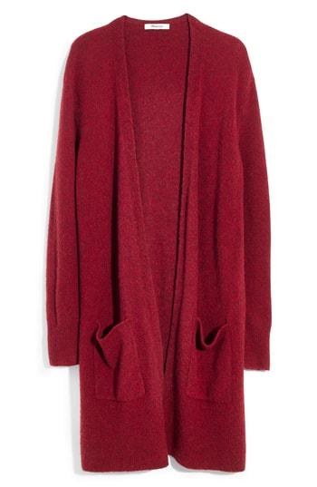 Women's Madewell Kent Cardigan Sweater - Burgundy