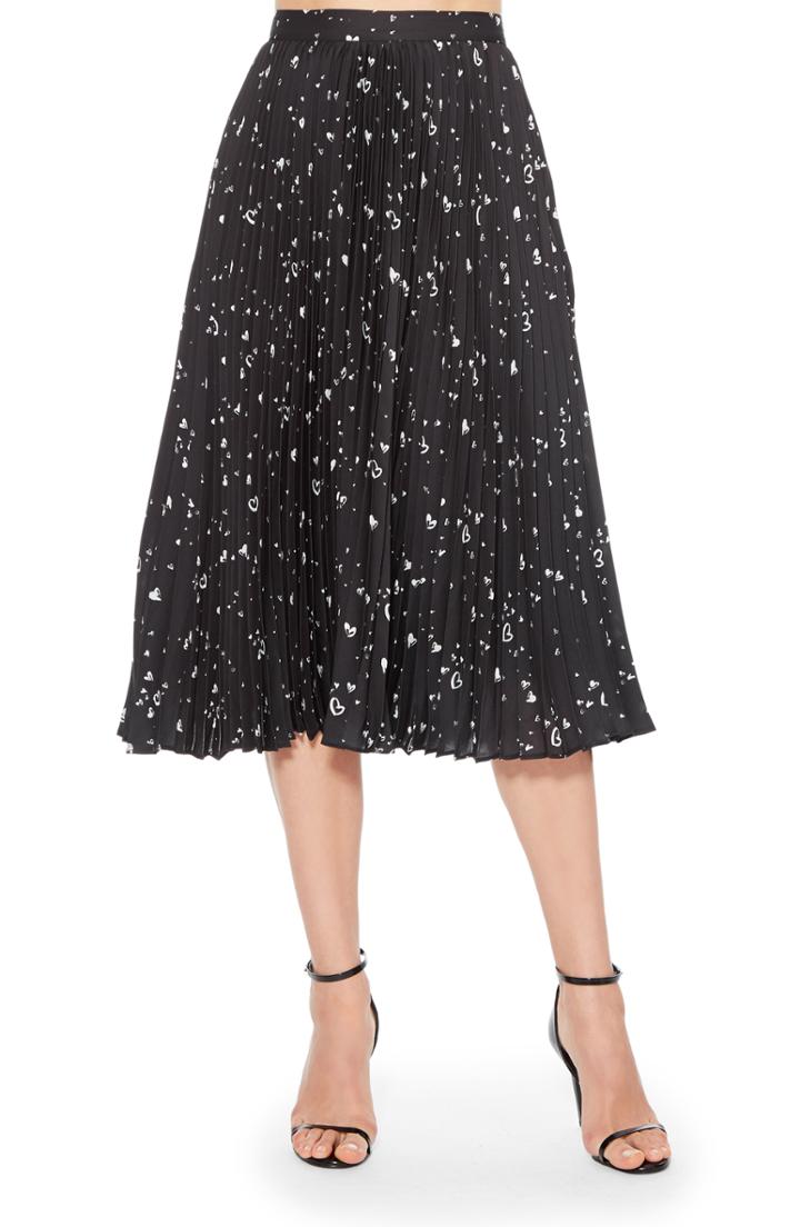 Women's Parker Jacinta Pleated Midi Skirt - Black