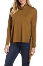 Women's Eileen Fisher Asymmetrical Merino Wool Sweater - Metallic