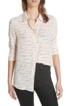 Women's Equipment Essential Stripe Silk Shirt, Size - Ivory