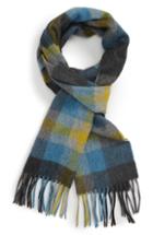 Men's Paul Smith Tartan Cashmere Scarf, Size - Green