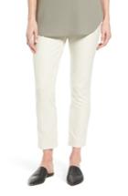 Women's Eileen Fisher Stretch Crepe Slim Ankle Pants - White