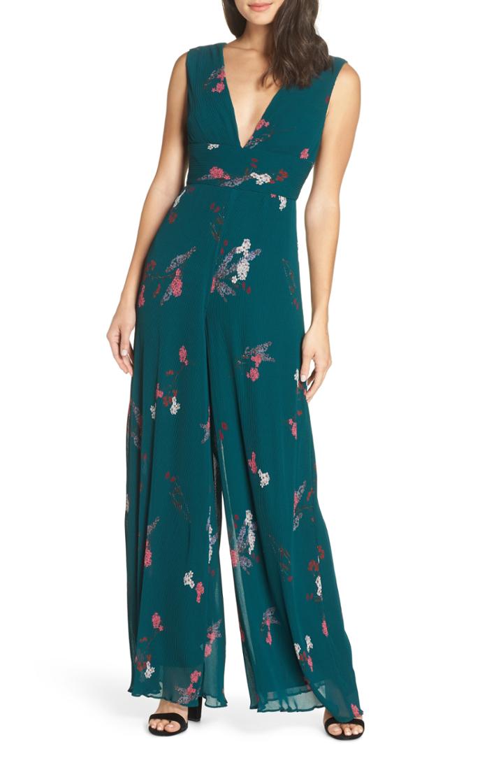 Women's Adrianna Papell Velvet Overlay Jumpsuit