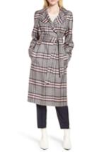 Women's Lewit Bold Plaid Trench Coat - Blue
