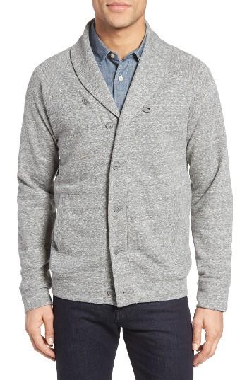 Men's Nordstrom Men's Shop French Terry Shawl Cardigan - Grey
