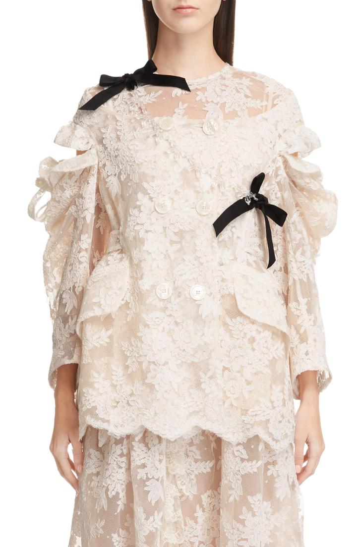 Women's Simone Rocha Laminated Tweed Coat