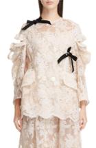 Women's Simone Rocha Laminated Tweed Coat