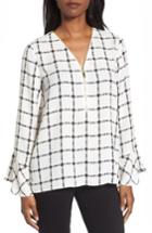 Women's Chaus Terrace Plaid Zip Front Blouse