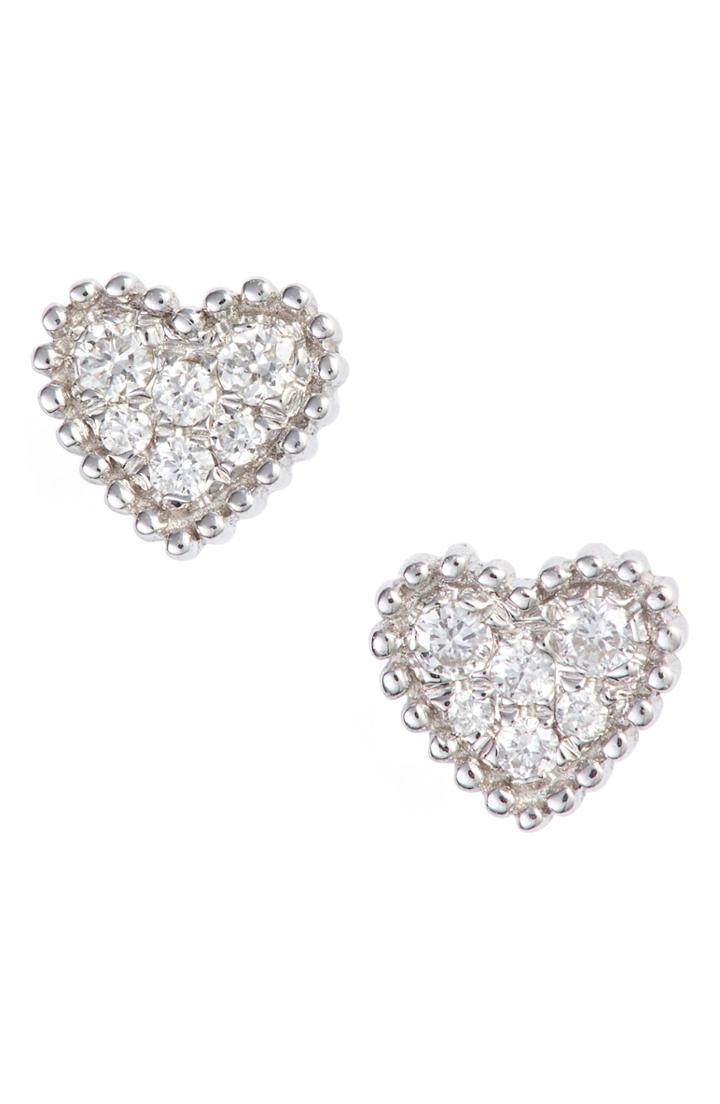 Women's Bony Levy Icons Diamond Pave Heart Earrings (nordstrom Exclusive)