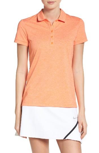 Women's Nike 'victory Texture' Golf Polo - Orange