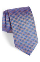 Men's David Donahue Neat Silk Tie, Size - Orange