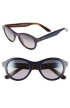 Women's Maui Jim Leia 49mm Polarizedplus2 Retro Sunglasses - Blue Rootbeer/ Neutral Grey