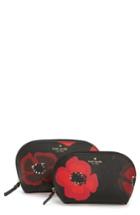 Kate Spade New York Hyde Lane - Poppy Abalene Set Of 2 Faux Leather Pouches