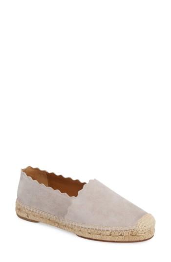 Women's Chloe Lauren Scallop Espadrille Flat Us / 39eu - Grey