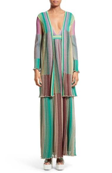 Women's M Missoni Plisse Knit Cardigan
