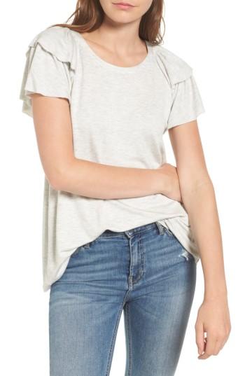 Women's Chelsea28 Ruffle Sleeve Knit Top, Size - Grey