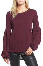 Women's Chelsea28 Woven Back Sweater, Size - Burgundy