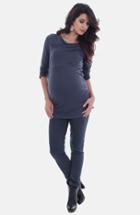 Women's Everly Grey 'judith' Shirred Jersey Maternity Top
