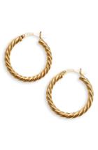 Women's Argento Vivo Medium Rope Hoop Earrings