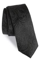 Men's Calibrate Hawkins Botanical Silk Tie, Size - Black