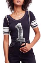 Women's Free People First Place Tee, Size - Black