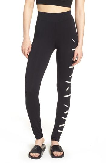 Women's Ivy Park Shadow Logo Leggings, Size - Black