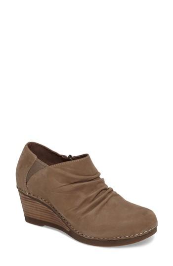 Women's Dansko 'sheena' Slouchy Wedge Bootie .5-8us / 38eu M - Brown