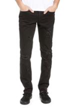 Men's The Rail Shredded Slim Fit Jeans X 32 - Black