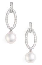 Women's Mikimoto Diamond & Pearl Drop Earrings
